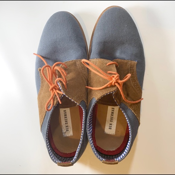Ben Sherman | Blue & Brown Oxfords Men’s Shoes 7 - Picture 2 of 6